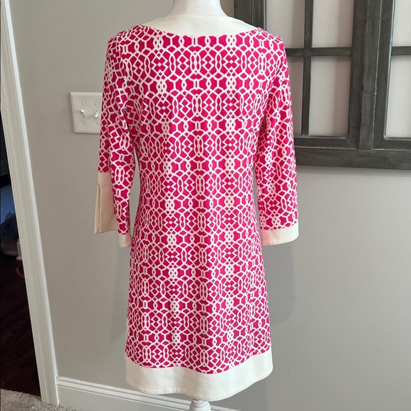 Jude Connally Holly Dress Pink white‎ geometric tunic dress M Medium - Picture 12 of 16